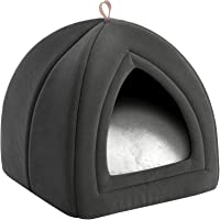 Bedsure Cat Bed for Indoor Cats, Cat Houses, Small Dog Bed - 15/19 inches 2-in-1 Cat Tent, Kitten Bed, Cat Hut, Cat Cave…