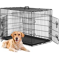BestPet 24,30,36,42,48 Inch Dog Crates for Large Dogs Folding Mental Wire Crates Dog Kennels Outdoor and Indoor Pet Dog…