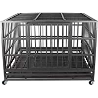 Confote Heavy Duty Stainless Steel & Metal Dog Cage Kennel Crate and Playpen for Training Small/Medium/Large Dog Indoor…
