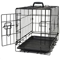 Dog Crates for Large Dogs - Pet Cage Double-Door Best for Big Pets - Wire Metal Kennel Cages with Divider Panel & Tray…