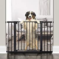 Cumbor 46"Auto Close Safety Baby Gate, Extra Tall and Wide Child Gate, Easy Walk Thru Durability Dog Gate for House…