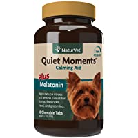 NaturVet Quiet Moments Calming Aid Dog Supplement, Helps Promote Relaxation, Reduce Stress, Storm Anxiety, Motion…