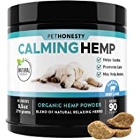 PetHonesty Hemp Calming Treats for Dogs - All-Natural Soothing Snacks with Hemp + Valerian Root, Stress & Dog Anxiety…