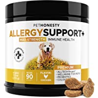 PetHonesty Allergy Support Supplement for Dogs - Omega 3 Salmon Fish Oil, Colostrum, Digestive Prebiotics & Probiotics…