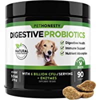 PetHonesty Digestive Probiotics for Dogs - All-Natural Advanced Dog Probiotics Chews with Prebiotics & Pumpkin, Helps…