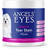 Angels' Eyes Gentle Tear Stain Wipes for Dogs and Cats - 100 Ct - Presoaked Textured