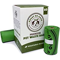 Certified Compostable Dog Poop Bags | Dog Waste Bags | Unscented, Vegetable-Based & Eco-Friendly, Thick & Leak Proof…