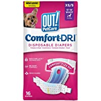 OUT! Pet Care Disposable Female Dog Diapers | Absorbent with Leak Proof Fit