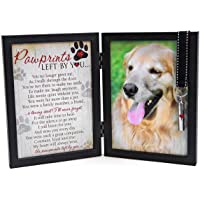 Pawprints Pet Memorial Frame with Pawprints Left by You Poem
