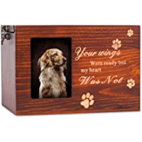 BZTSGJ Pet Urns for Dogs or Cats Ashes Personalized Photo Frame Pet Cremation Urns Wooden Pet Memorial Keepsake Cat or…