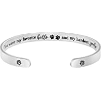 Dog Memorial Bracelet for Women Girls Remembrance Sympathy Memory Loss of Beloved Pets Jewelry Gifts for Pet Cats Dogs…