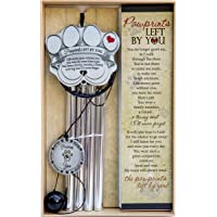 Pet Memorial Wind Chime - 18" Metal Casted Pawprint Wind Chime - A Beautiful Remembrance Gift for a Grieving Pet Owner…