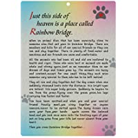 BeLifer Pet Sympathy Memorial Card - Rainbow Bridge Poem Card for a Pet Loss Dog Memorial Keepsake Gifts Card with…