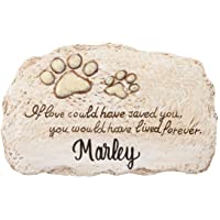 Personalized Forever Pet Memorial, Customized Indoor/Outdoor Resin Garden Stone, Loss of Pet Sympathy Gift