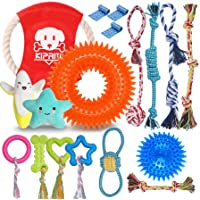 KIPRITII Dog Chew Toys for Puppy - 18 Pack Puppies Teething Chew Toys for Boredom, Pet Dog Chew Toys with Rope Toys…