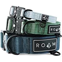 ROAM Premium Dog Collar - Adjustable Heavy Duty Nylon Collar with Quick-Release Metal Buckle