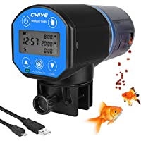 Lukovee Automatic Fish Feeder,New Generation Feeding Time Display USB Rechargeable Timer Moisture-Proof Aquarium or Fish…