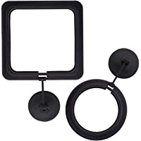 OIIKI 2 Pack Fish Feeding Ring, Aquarium Fish Floating Food Feeder, Square Shape with Suction Cup