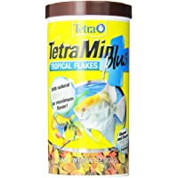 Tetra TetraMin Plus Tropical Flakes 7.06 Ounces, Nutritionally Balanced Fish Food, With Added Shrimp (77243)