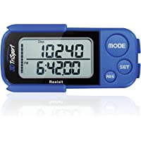 Realalt 3DTriSport Walking 3D Pedometer with Clip and Strap, Free eBook | 30 Days Memory, Accurate Step Counter, Walking…