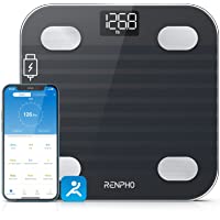 RENPHO Smart Body Fat BMI Scale,13 Body Composition Analyzer USB Rechargeable Digital Body Weight Bathroom Electronic…