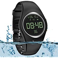 Simple Fitness Tracker [Swim Waterproof & No APP Need] Step Counter Walking 3D Walking Pedometer Watch with Vibration…