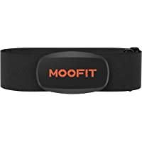 moofit ANT+ Heart Rate Monitor with Chest Strap Bluetooth HR Sensor IPX7 Waterproof Compatible with Zwift, Rouvy, TRX…