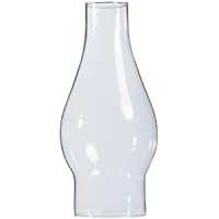 B&P Lamp 2 1/2 Inch Base by 7 1/2 Inch Tall Clear Oil and Kerosene Lamp Chimney