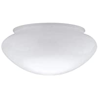 DYSMIO Lighting Globe Fitter 6-inch fitter, 3-3/4 inches high,7-1/2 inches in diameter,Handblown White Glass Mushroom…