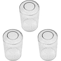 Bubble Seeded Glass Shade, LEDupdates 3 Packs Clear Cylinder for Light Fixture Glass replacement 1" 5/8 fitter