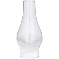 B&P Lamp 3 Inch Base by 8 1/2 Inch Height Clear Glass Oil or Kerosene Lamp Chimney