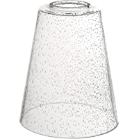 Single Seeded Glass Shade Replacement with 1.65" Fitter, 6" Height, Clear Cone Lampshade Cover for Light Fixtures…