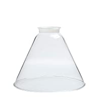 Permo Lighting Fixture Replacement Funnel Flared Clear Glass Shade