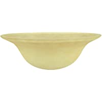 Aspen Creative Amber 23101-11 Transitional Style Replacement Torchiere Glass Shade, 5-1/2" high x 15-1/2" Diameter