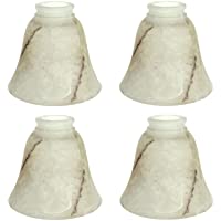 Aspen Creative 23108-4 Transitional Style Alabaster Shade with Hand Painted Veins, 2-1/8" Fitter Size, 4-3/4" high x 5-3…