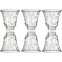 Clear Glass Shade Light Replacement 1-Pack, 5.67 inch High, 5 inch Diameter, 1.65 inch Fitter, Glass Lampshade Cover for…
