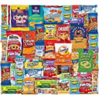 Snack Box Variety Pack (48 Count) Ultimate Sampler Mixed Box, Cookies Chips Candy Care Package for Valentine's Day…