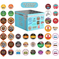 Coffee Pods Variety Pack Sampler, Assorted Single Serve Coffee for Keurig K Cups Coffee Makers, 40 Unique Cups - Great…