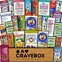 CRAVEBOX Healthy Snack Box Variety Pack Care Package (30 Count) Valentines Day Gift Basket Kids Teens Men Women Adults…