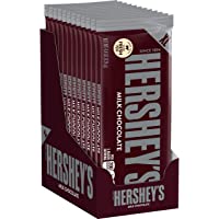 HERSHEY'S Milk Chocolate Bulk Candy, Valentine's Day, 4.4 oz, XL Bars (12 Count)