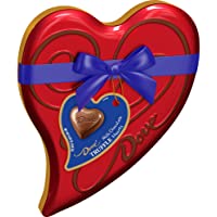 DOVE Valentine's Milk Chocolate Truffles Candy Heart Gift Box 6.5-Ounce 18-Piece Tin