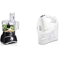 Hamilton Beach Food Processor & Vegetable Chopper for Slicing, Shredding, Mincing, and Puree, 8 Cup, Black & 6-Speed…