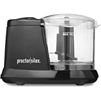 Proctor Silex Durable Mini Food Processor & Vegetable Chopper to Chop, Puree & Emulsify, 1.5 Cup, Black