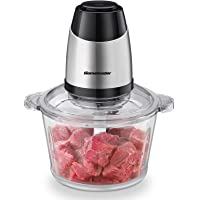 Electric Food Chopper, 8-Cup Food Processor by Homeleader, 2L Glass Bowl Grinder for Meat, Vegetables, Fruits and Nuts…
