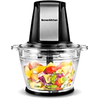 Electric Food Chopper, Bonsenkitchen Food Processors with 1L Glass Bowl, Sharp Blades for Mincing, Chopping, Grinding…