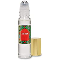 Amber Perfume Oil Roll-On - Alcohol Free Perfumes for Women and Men by Nemat Fragrances, 10 ml / 0.33 fl Oz