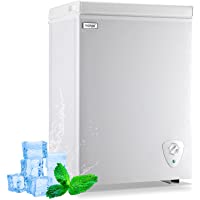 3.5 Cubic Chest Deep Freezer, with Removable Storage Basket, 7 Gears Temperature Control, Energy Saving, for Office Dorm…
