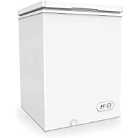 3.5 Cu Ft Compact Chest Freezer, with Removable Basket, Flip-up Lid, Adjustable thermostat, 7 Temperature Setting, for…