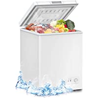LifePlus Compact Chest Freezer 7 Adjustable Temperature, Deep Freezer with Removable Basket, Top Open Door Freezer…