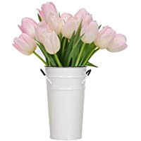 Stargazer Barn Ballerina Pink Tulip Bouquet With Vase - American Grown, 16 Piece Set, 15.0 Count